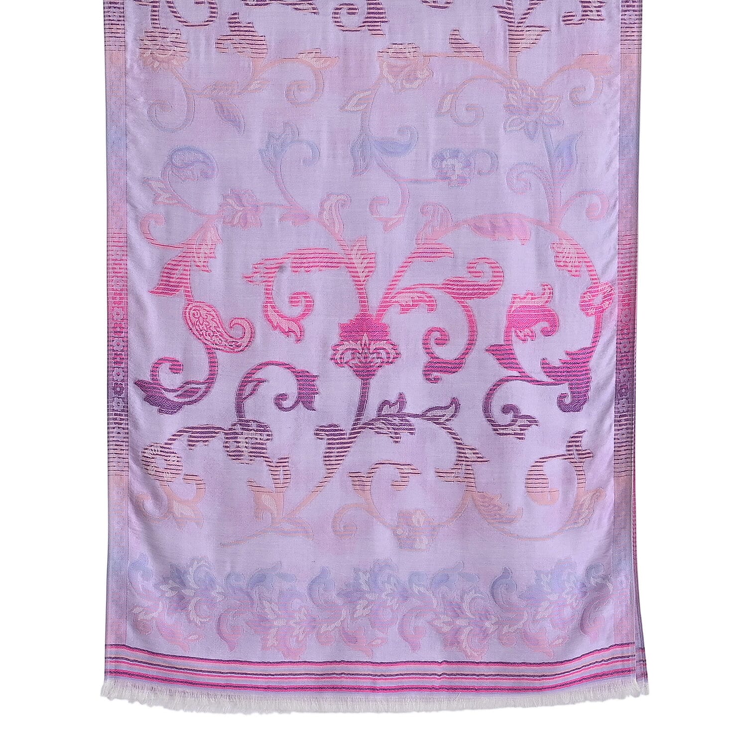 - Maisi Cotton Printed Scarf (Size - One Size) - Purple - Multicolor