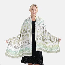 - Maisi Cotton Printed Scarf (Size - One Size) - Purple - Multicolor
