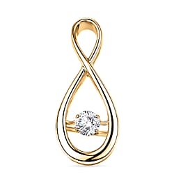 LUXURIANT Lab Grown Diamond infinity Pendant in Rhodium Overlay Sterling Silver (SI-G-H)