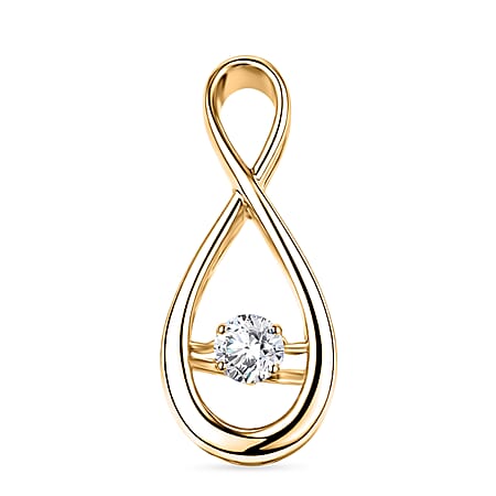LUXURIANT Lab Grown Diamond infinity Pendant in 18K Vermeil Yellow Gold Plated Sterling Silver (SI-G-H) LUXURIANT Lab Grown Diamond infinity Pendant in 18K Vermeil Yellow Gold Plated Sterling Silver (SI-G-H)
