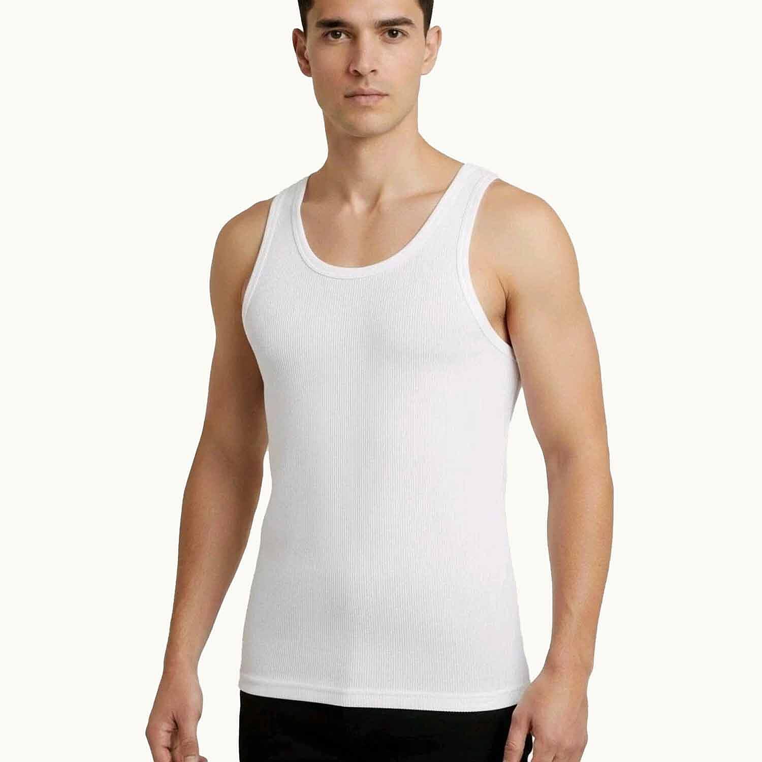 Guardian Mens Premium Brushed Thermal Vest (Size 40-42 Inch) - Ivory