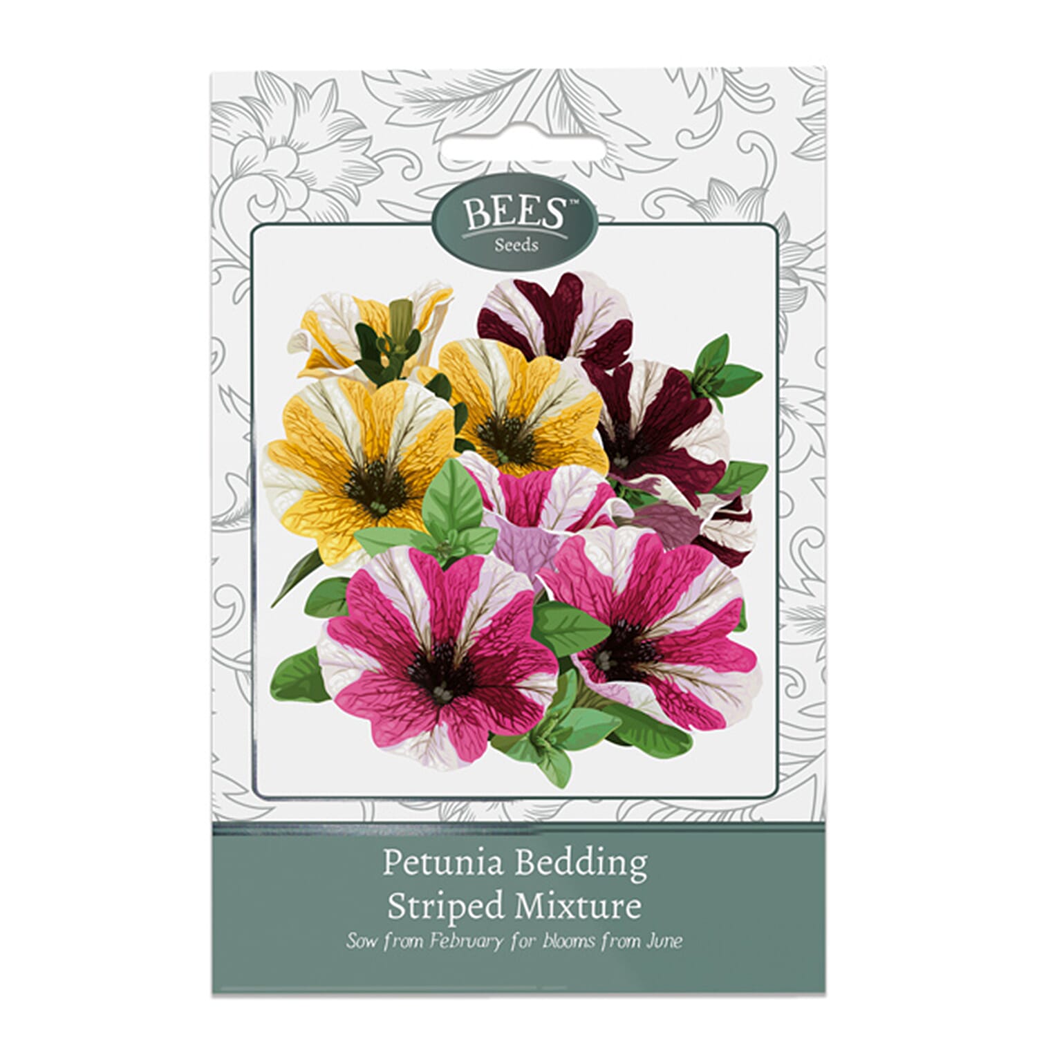 Bees Seeds Petunia Bedding Striped Mix - Yellow and White (Sow by End 2027)
