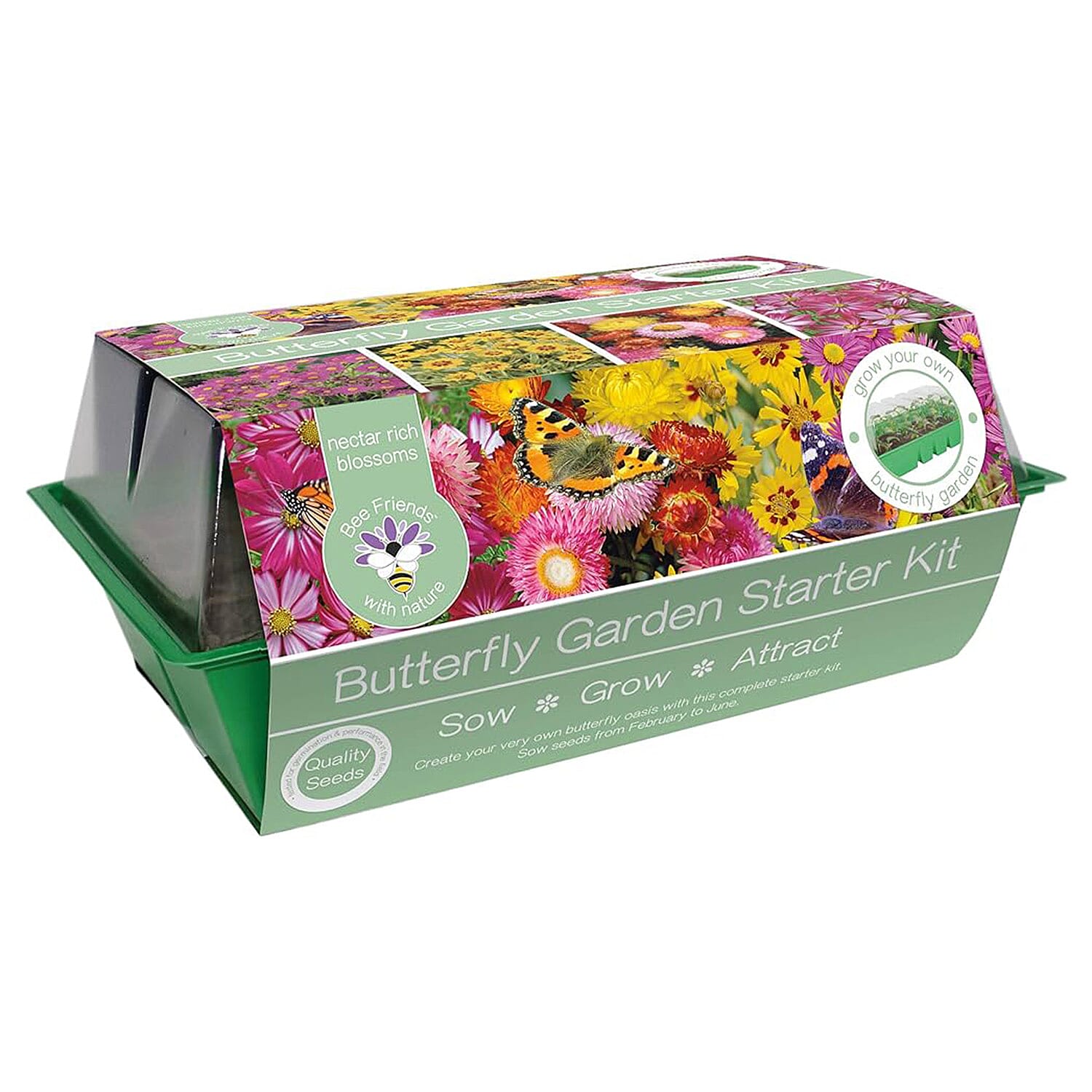 Flower Starter Set - Propogator, Seed Compost, PLUS 4x Seeds