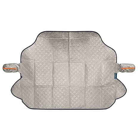 Goodyear Quilted Windscreen Cover with Mirrorcover - Magnets - Grey