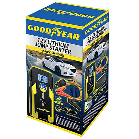 Goodyear 12V Lithium Jumpstarter - Black - Yellow