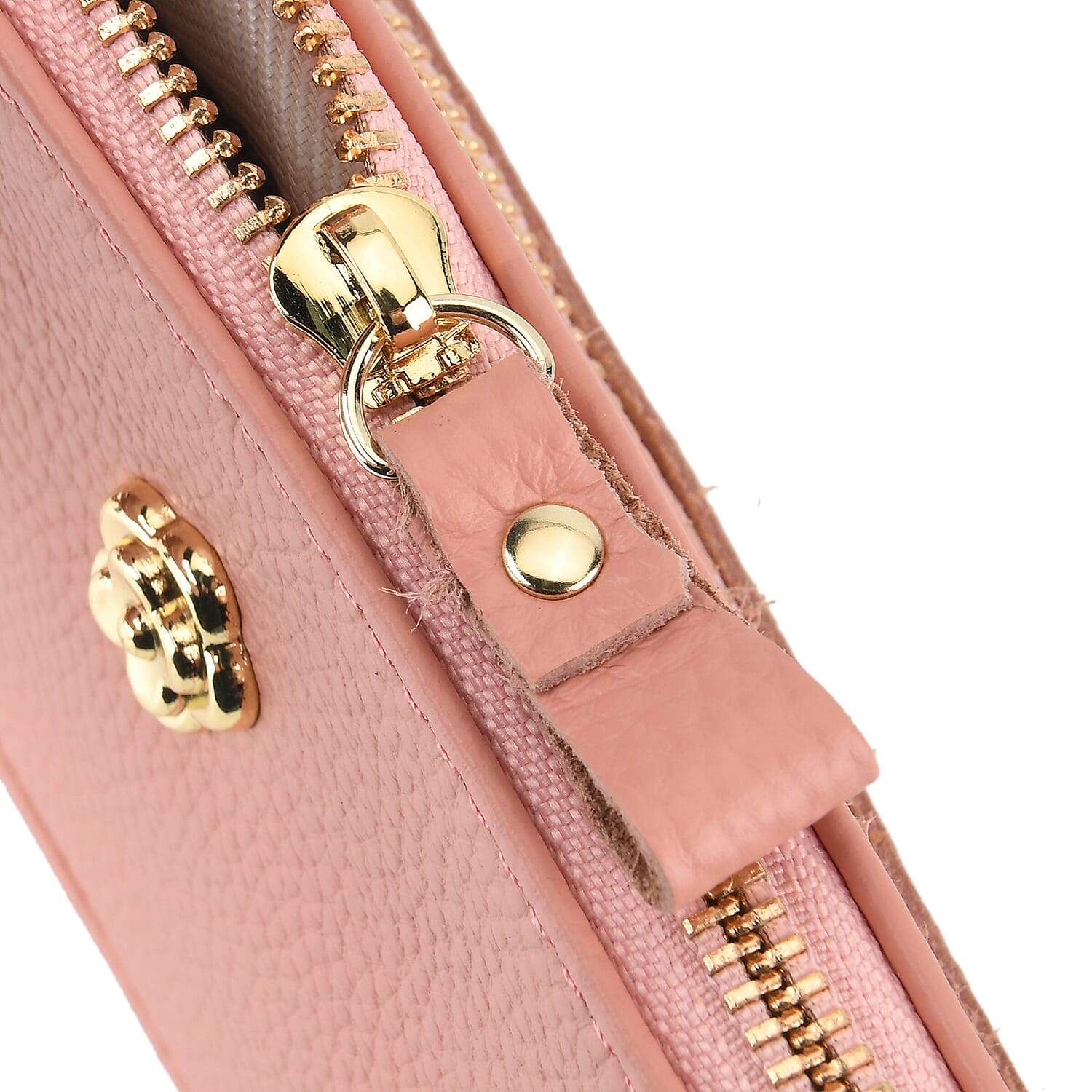 Genuine Leather Quilted Designer Slim Handbag - Pink