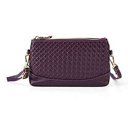Genuine Leather Quilted Designer Slim Handbag - Grey