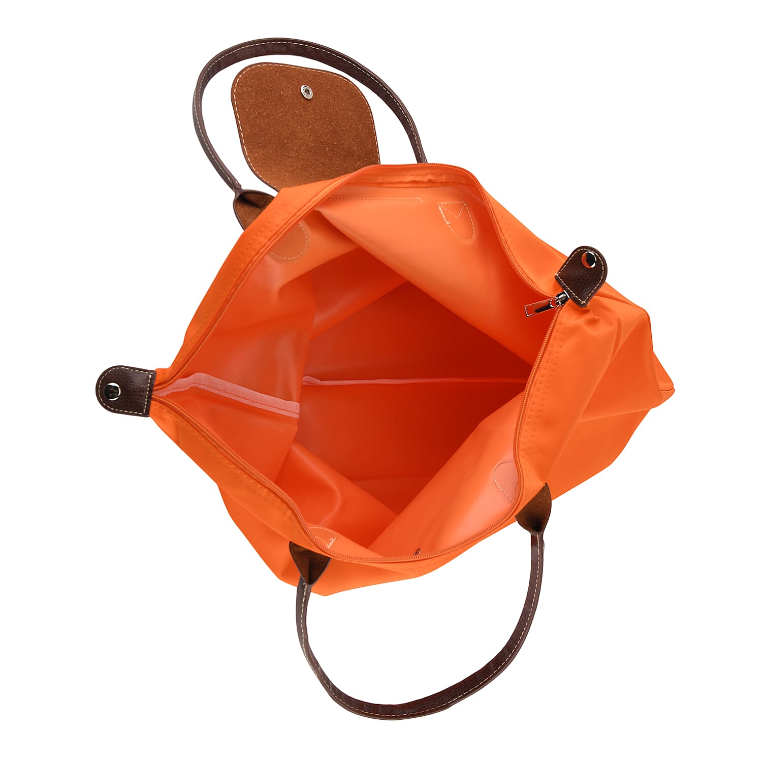 Styled By Classic Trapezoidal Large-Capacity Shoulder Tote Bag - Orange