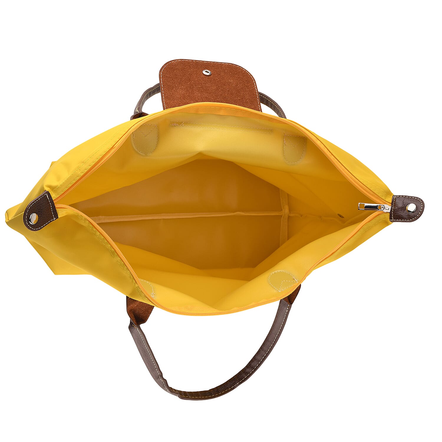 Styled By Classic Trapezoidal Large-Capacity Shoulder Tote Bag - Yellow
