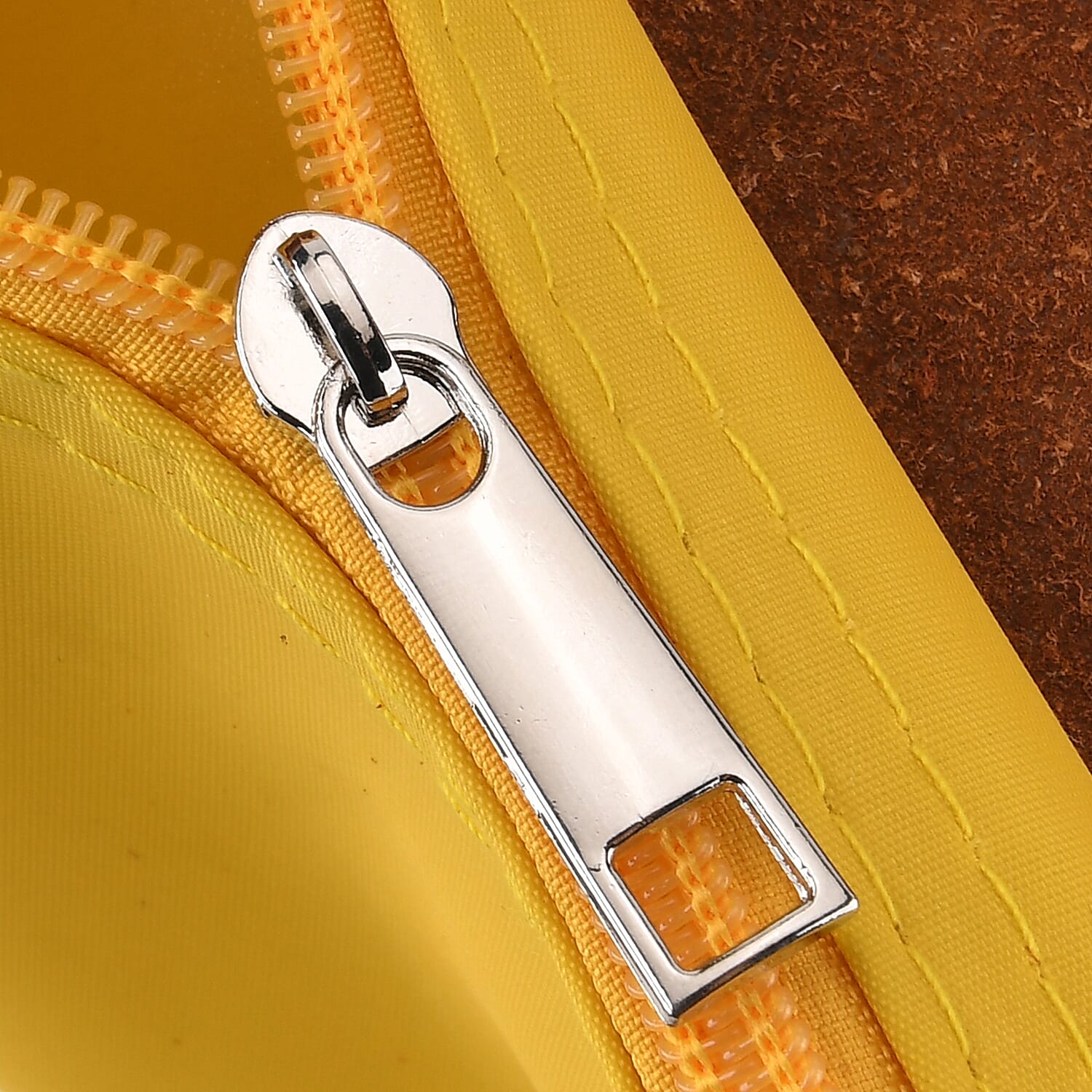 Styled By Classic Trapezoidal Large-Capacity Shoulder Tote Bag - Yellow