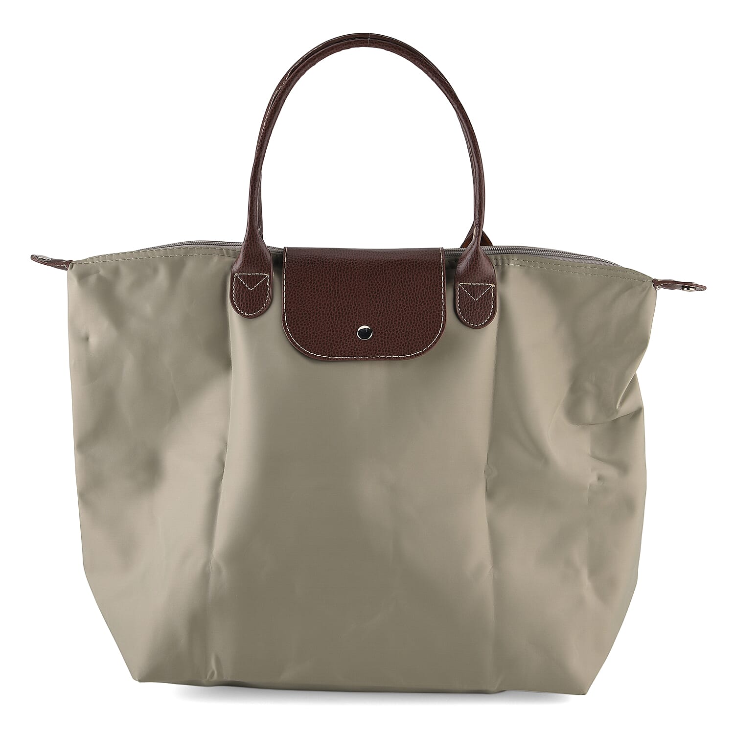 Styled By Classic Trapezoidal Large-Capacity Shoulder Tote Bag - Grey