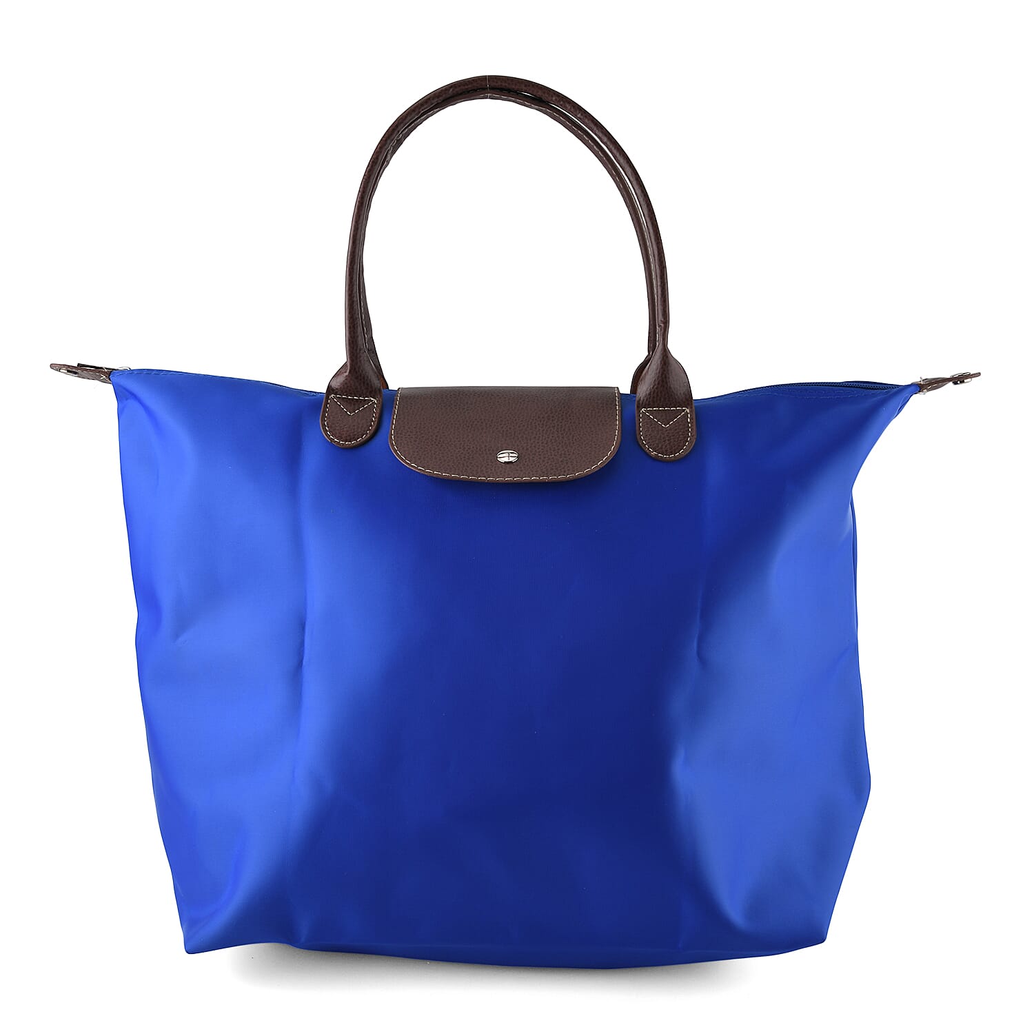 Styled By Classic Trapezoidal Large-Capacity Shoulder Tote Bag - Royal Blue