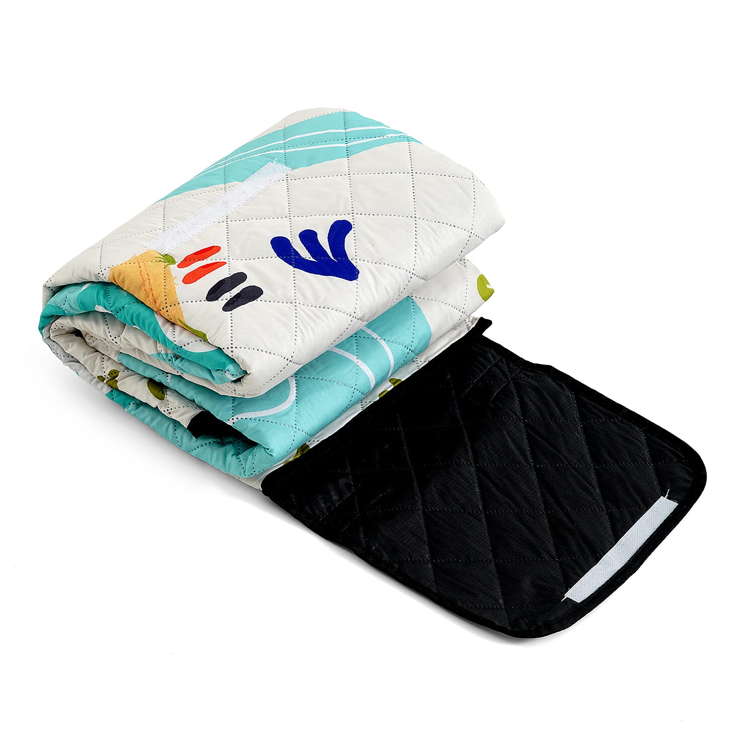 Extra Large Cotton Padded Picnic Blanket Waterproof, (2 x 2m) - Spring