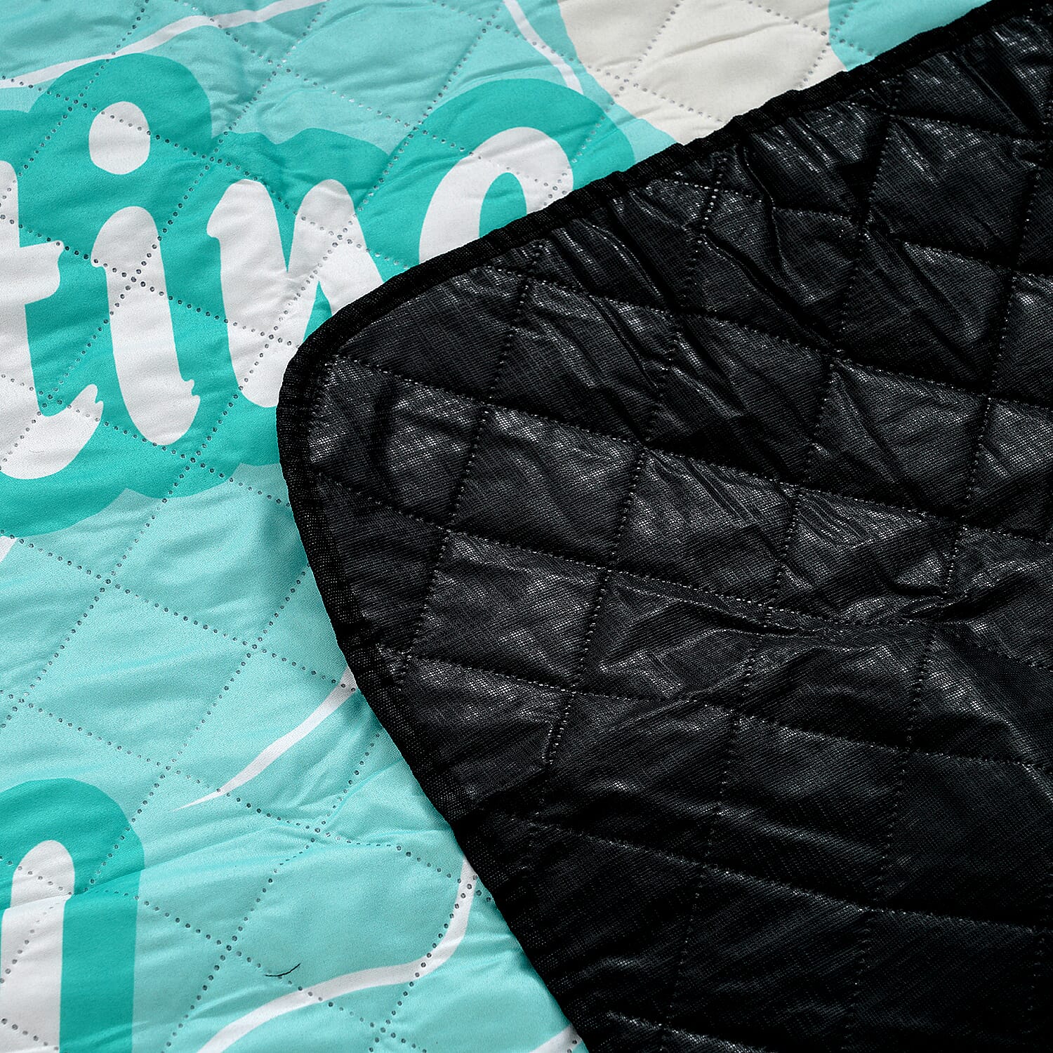 Extra Large Cotton Padded Picnic Blanket Waterproof, (2 x 2m) - Spring