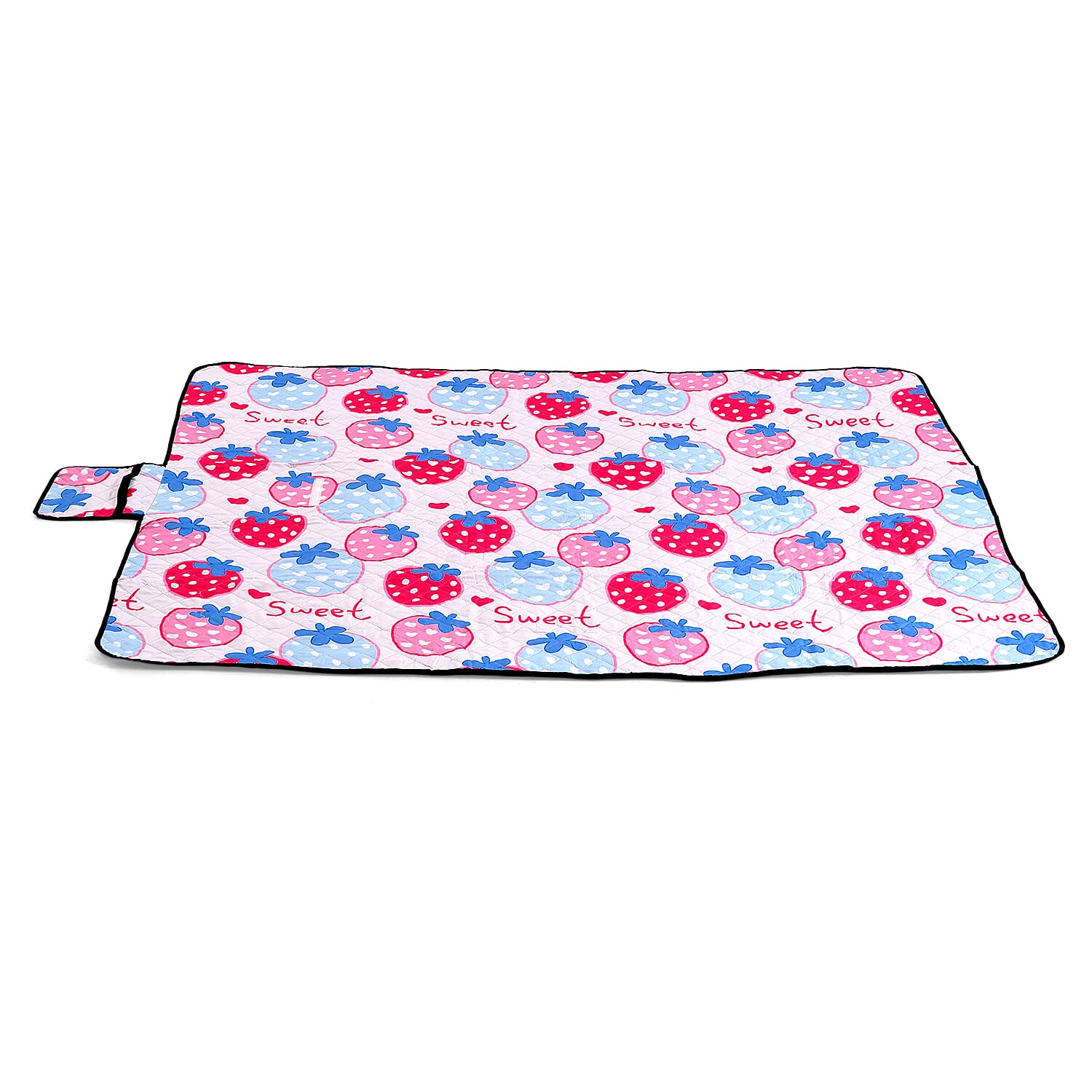 Extra Large Cotton Padded Picnic Blanket Waterproof, (2 x 2m) - Sweet
