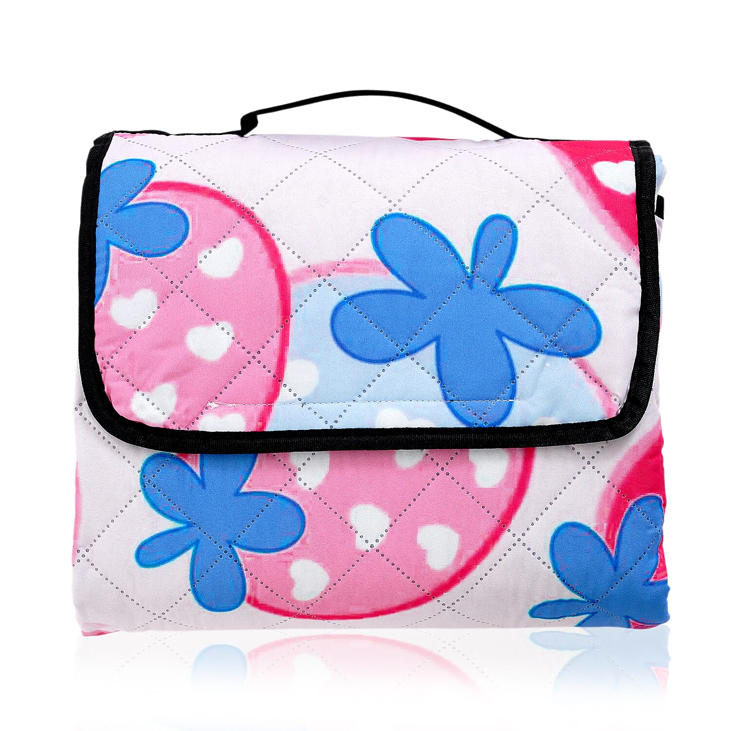 Extra Large Cotton Padded Picnic Blanket Waterproof, (2 x 2m) - Sweet