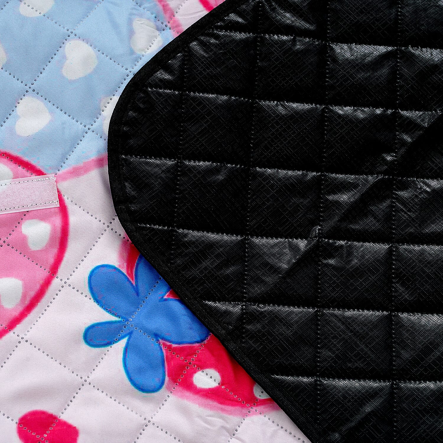 Extra Large Cotton Padded Picnic Blanket Waterproof, (2 x 2m) - Sweet