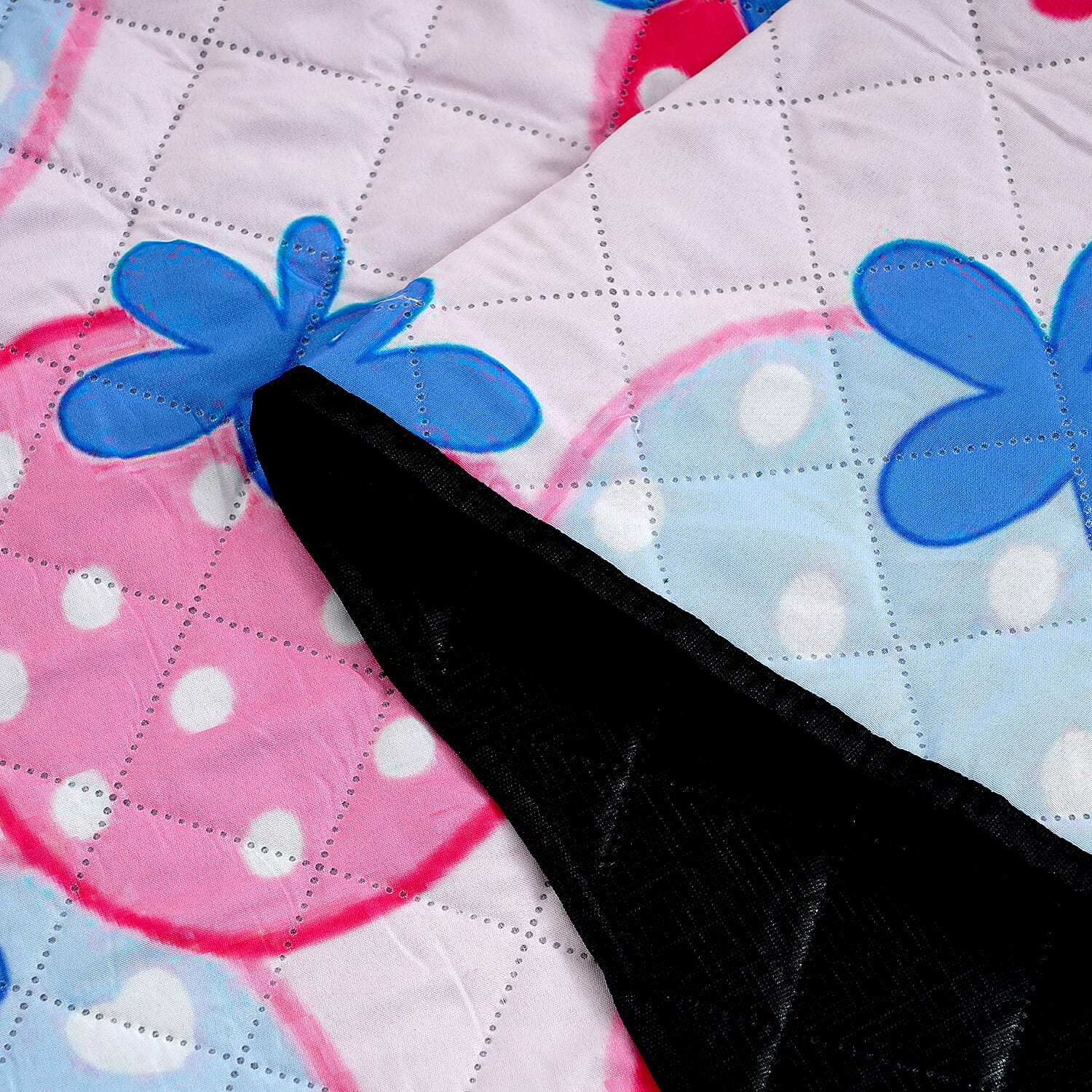 Extra Large Cotton Padded Picnic Blanket Waterproof, (2 x 2m) - Sweet