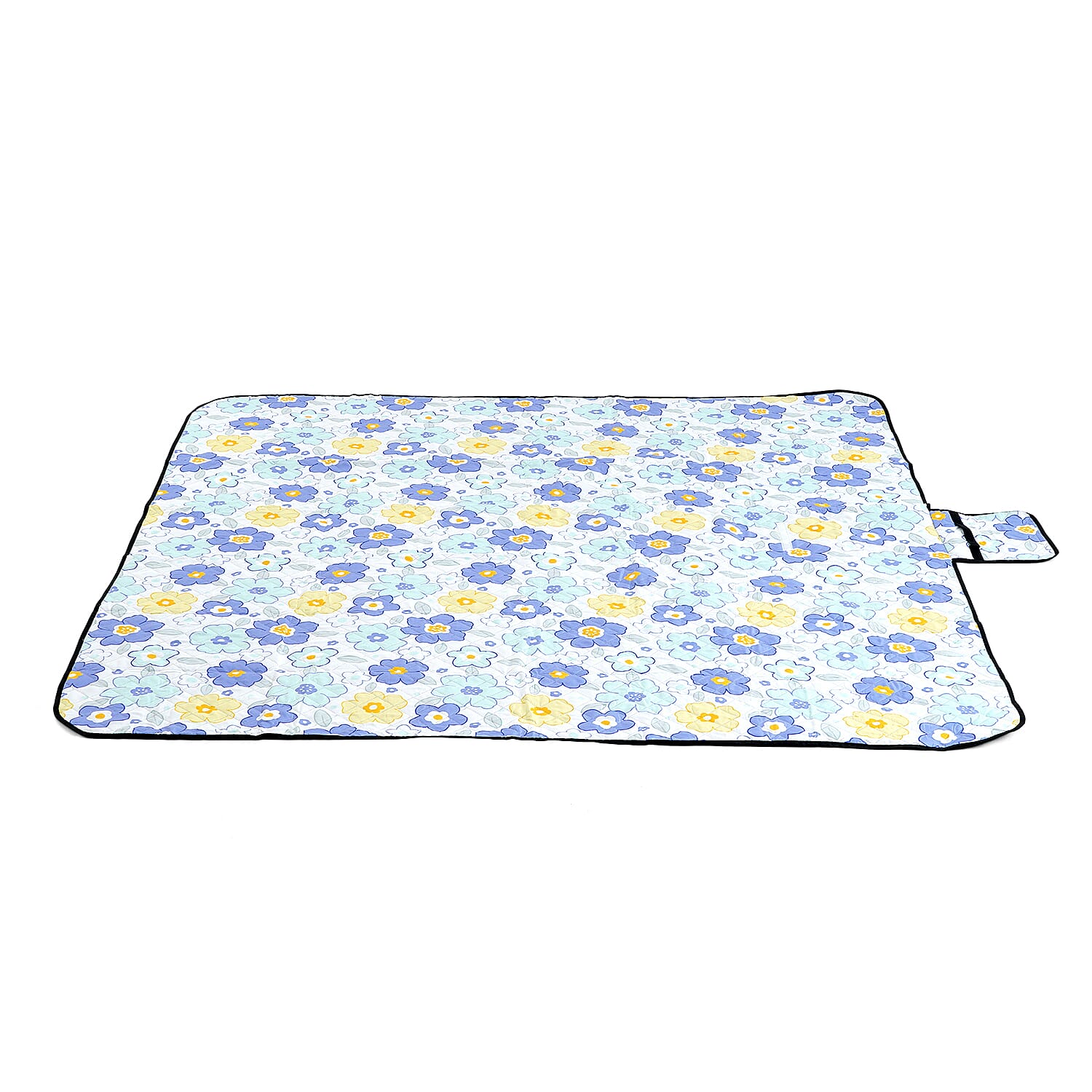 Extra Large Cotton Padded Picnic Blanket Waterproof, (2 x 2m) - Flower