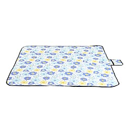 Extra Large Cotton Padded Picnic Blanket Waterproof, (2 x 2m) - Flower