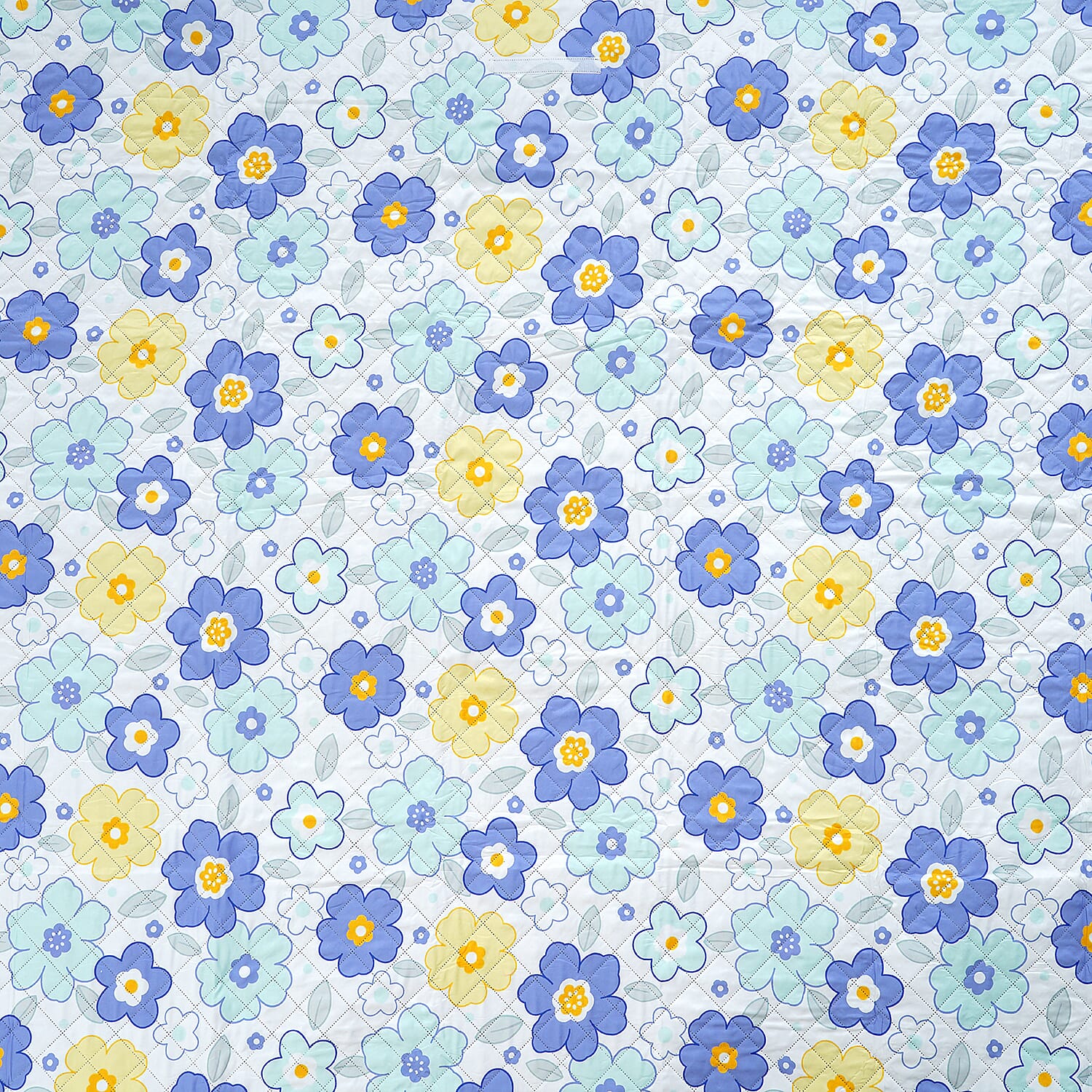 Extra Large Cotton Padded Picnic Blanket Waterproof, (2 x 2m) - Flower