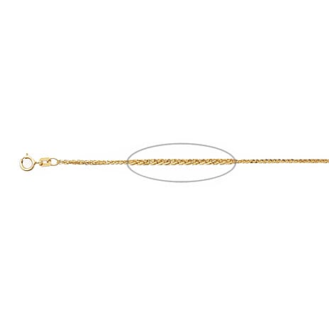 9K Yellow Gold Spiga Necklace (Size - 30)