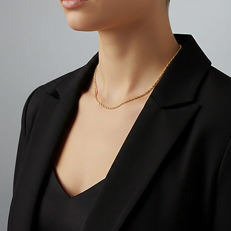 Maestro Collection- -9K Yellow Gold Rope Necklace (Size - 20)