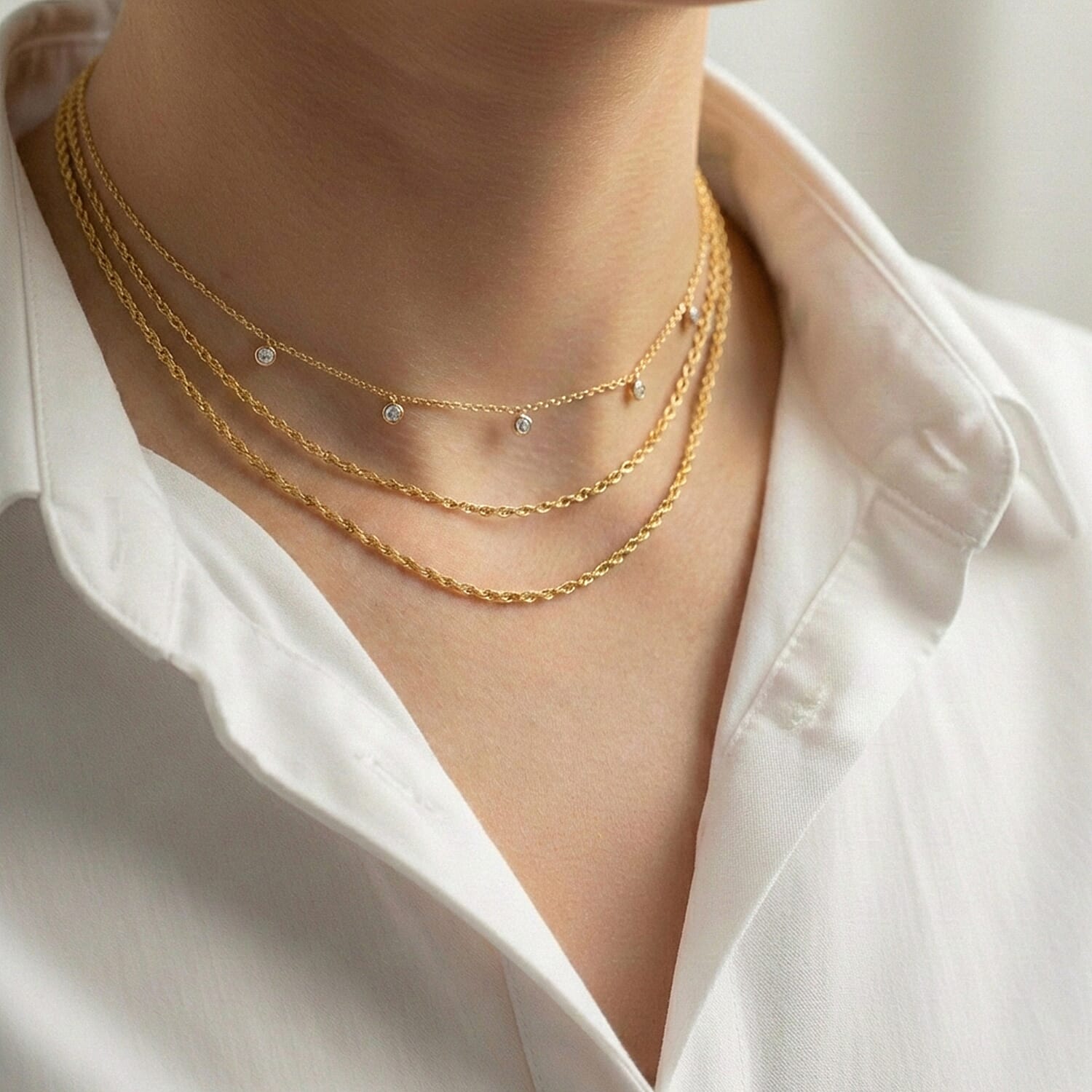 Vicenza Buy- 9K Yellow Gold Rope Chain (Size - 24) with Spring Ring Clasp