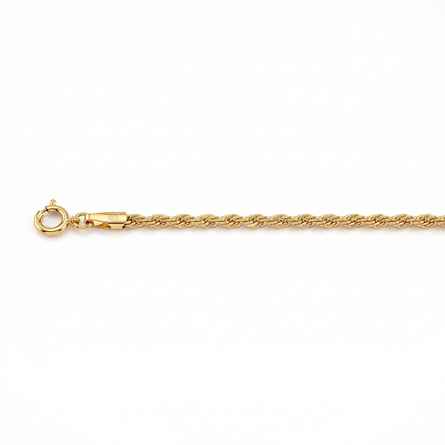 CLOSEOUT DEAL- 9K Yellow Gold Rope Necklace (Size - 20) with Spring Ring Clasp