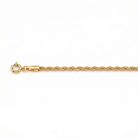 CLOSEOUT DEAL- 9K Yellow Gold Rope Necklace (Size - 20) with Spring Ring Clasp