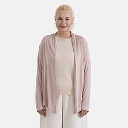 - Maisi Lightweight Open-Front Short Cardigan (One Size) - Tan