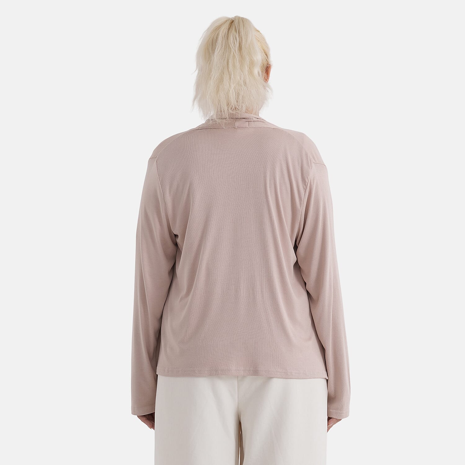 - Maisi Lightweight Open-Front Short Cardigan (One Size) - Tan
