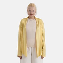 - Maisi Lightweight Open-Front Short Cardigan (One Size) - Tan