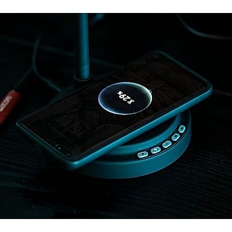Groov-e 3-in-1 LED Desk Lamp with Wireless Speaker - Smartphone Charger - Black