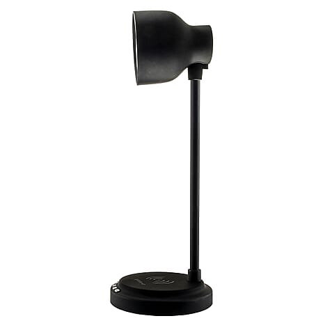 Groov-e 3-in-1 LED Desk Lamp with Wireless Speaker - Smartphone Charger - Black