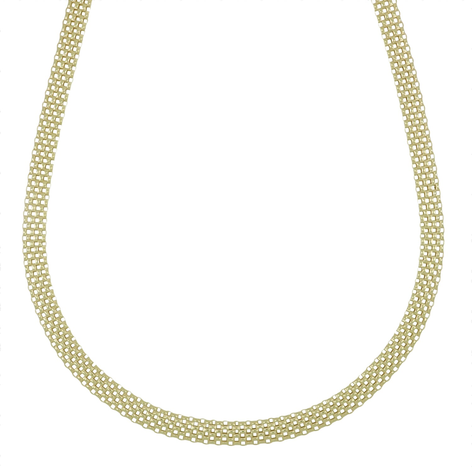 La Bella Handmade - Yellow Gold Plated Sterling Silver Bismark Necklace (Size - 20)