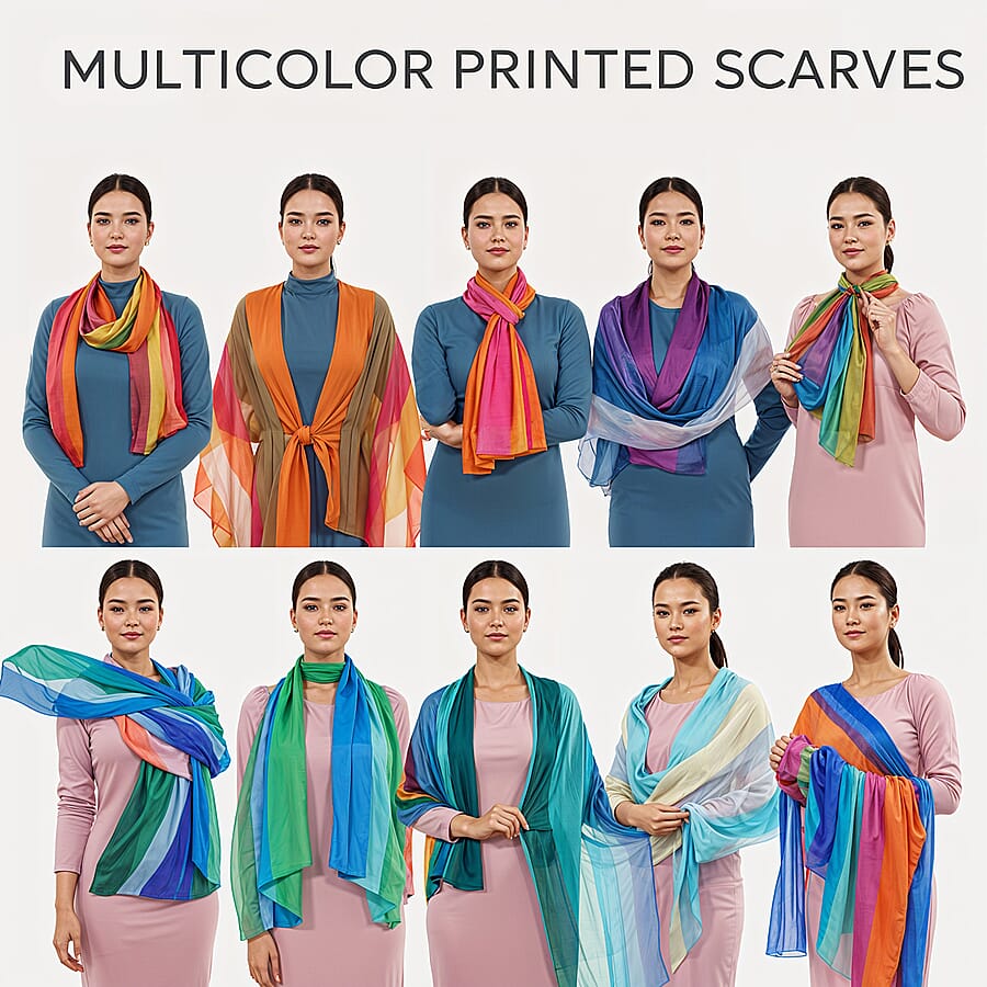 Valissiere Silk Printed Scarf