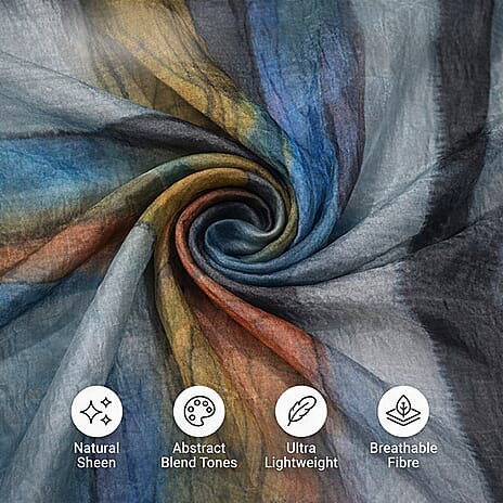 Valissiere 100% Pure Silk Kani Print Scarf (180 x 50cm) - Red