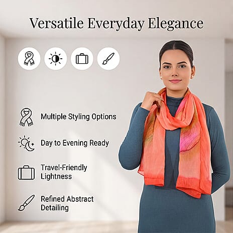 Valissiere 100% Pure Silk Kani Print Scarf (180 x 50cm) - Teal