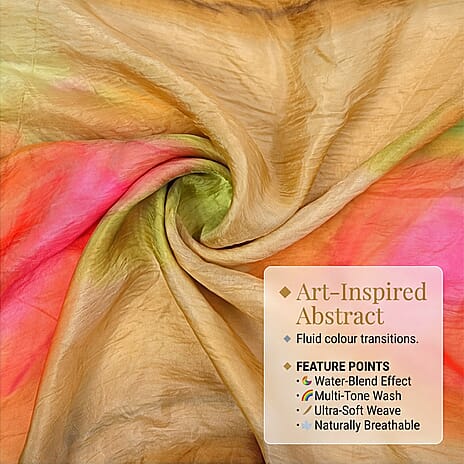 Valissiere Silk Printed Scarf (Size - One Size) - Yellow