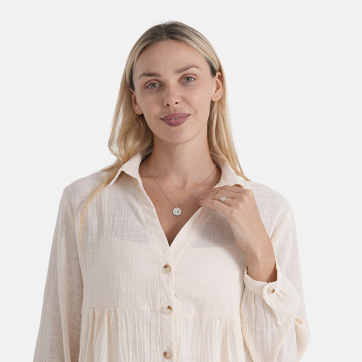& Maisi Cotton Solid Blouse 