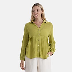 & Maisi Cotton Solid Blouse 