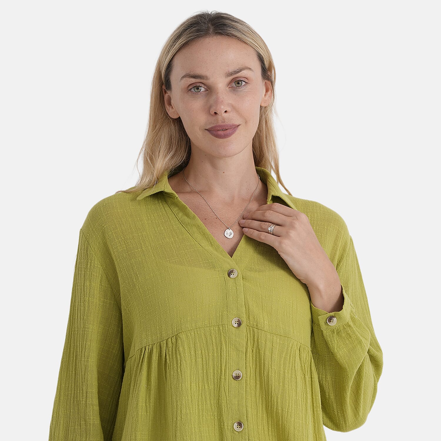 & Maisi Cotton Solid Blouse 