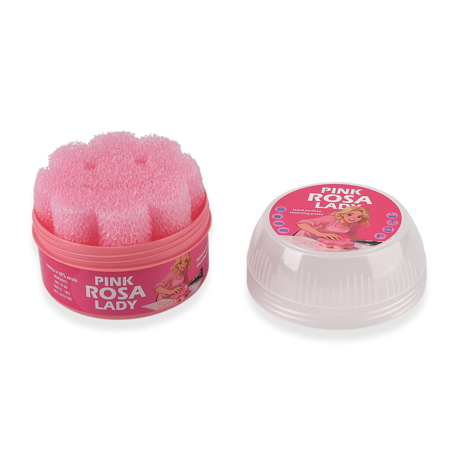 Pink Clay Hard Surface Cleaner - For Kitchens, Bathrooms, BBQs, Outdoor Furniture - Stainless Steel, Ceramic, Metal, UPVC