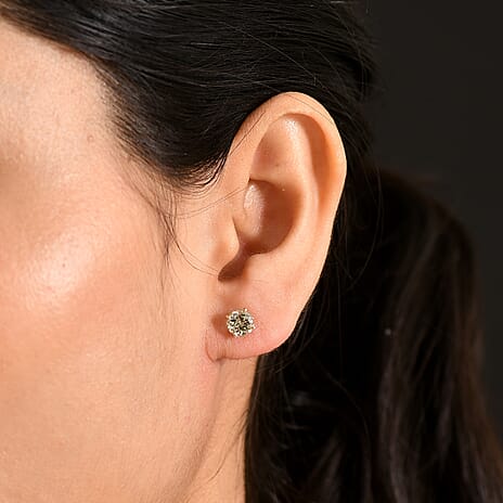 9K Yellow Gold AAA Natural Turkizite Earrings With Push Backs 2.074  Ct.