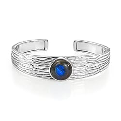 EverTrue Labradorite Cuff Bangle (Size - 7.5) 11.66 Ct.