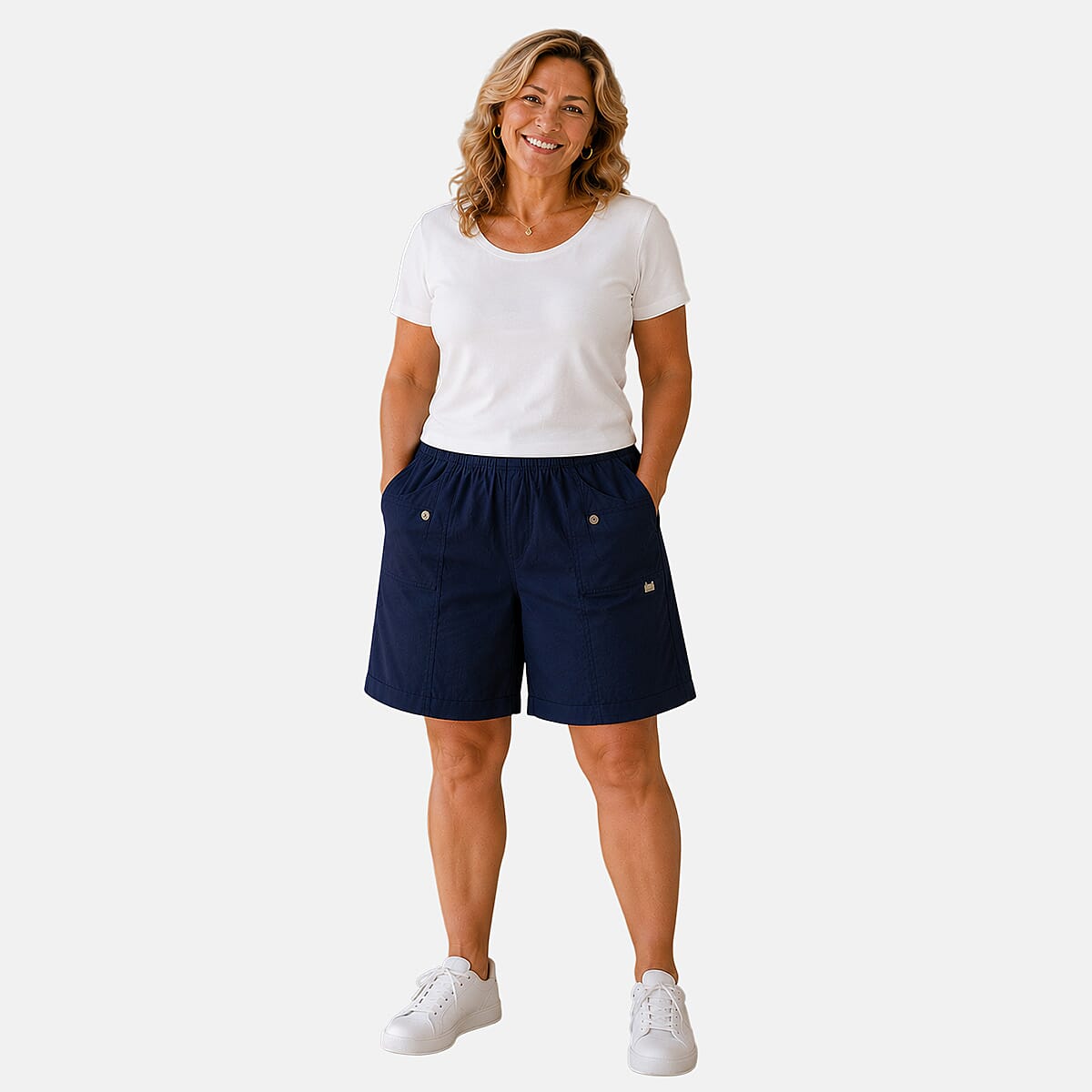 Pure And Natural Ladies Elasticated Waist Stretch Shorts