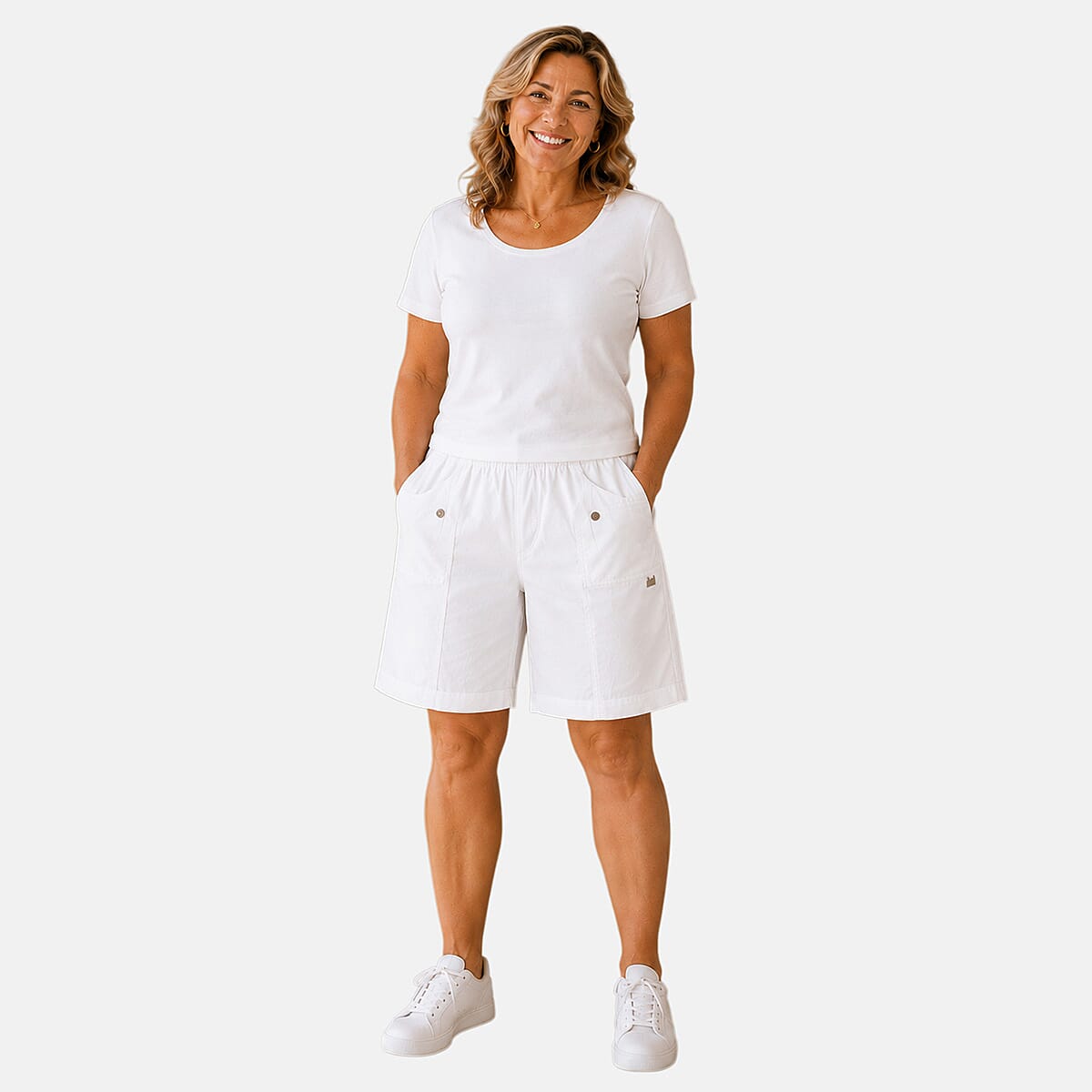 Pure And Natural Ladies Elasticated Waist Stretch Shorts