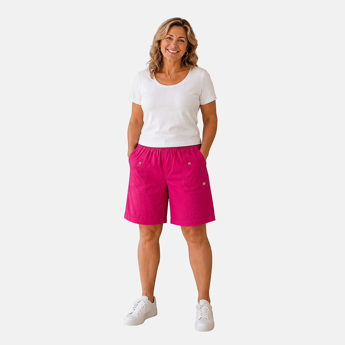 Pure And Natural Ladies Elasticated Waist Stretch Shorts