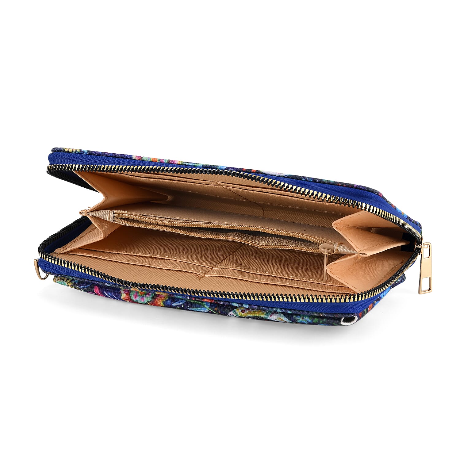 Patterned Tote Bag (Size 15x4x13 cm) - Blue